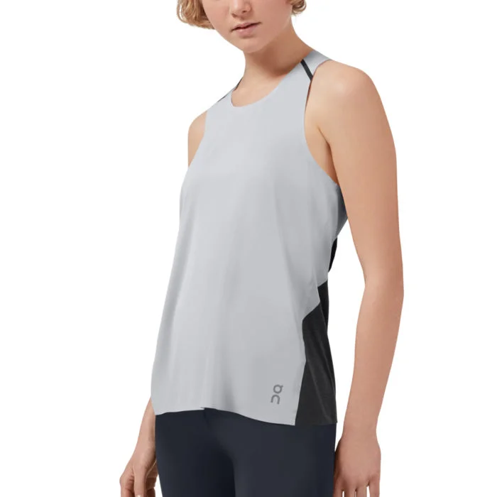On Women's Tank T-Shirt - Glacier / Black Nylon Fabric Polyester Fabric Spandex Fabric