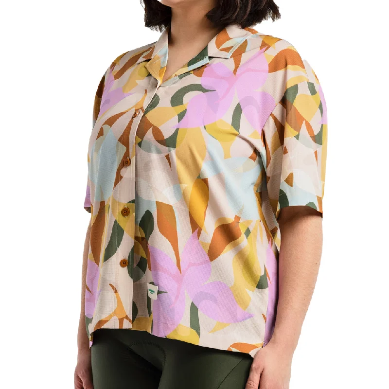 Peppermint Cycling Co. Gravel Shirt Women's Striped Floral Plaid