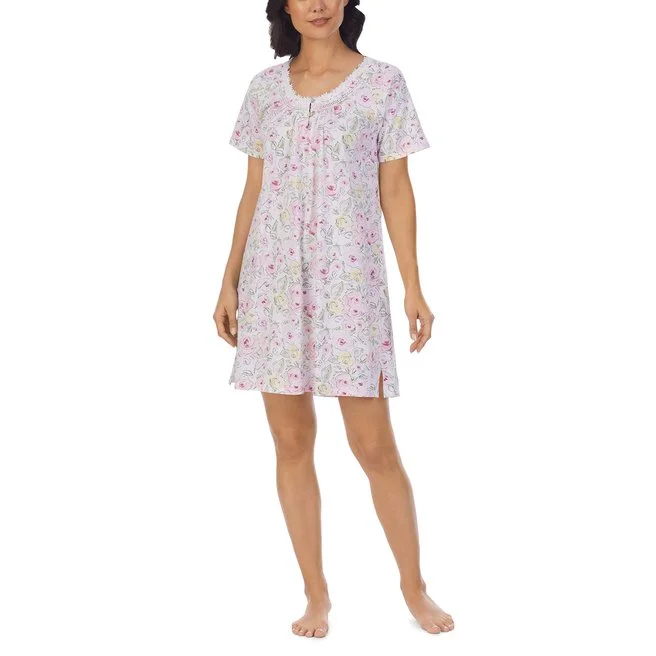 Rose Garden Nightshirt Graphic Embroidered Appliqued