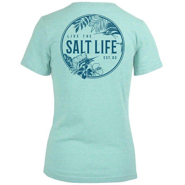 Salt Life Women's Royal Hawaiian SS Tshirt Houndstooth Herringbone Solid