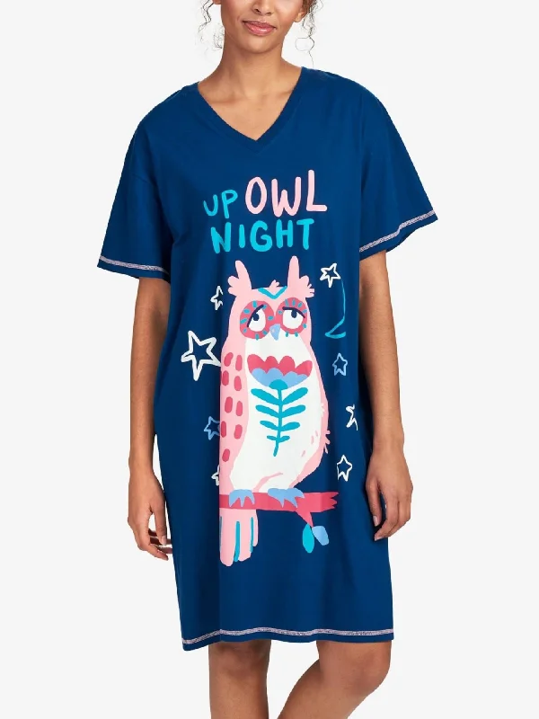 Up Owl Night Sleepshirt Elasticated Padded Insulated
