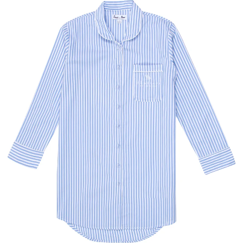 Women's Braddock Classic Night Shirt Front Pockets Side Pockets Patch Pockets
