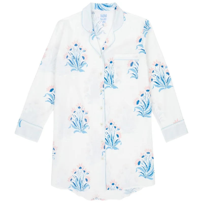 Women's Nathan Turner Hillhouse Night Shirt Satin Blend Silk Blend Wool Blend